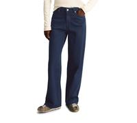Weite Jeans MARC O'POLO DENIM "aus Bio-Baumwolle ohne Stretch", Damen, Gr. 32, Länge 30, dunkelblau, Obermaterial: 100% Baumwolle, unifarben, normal, Jeans (55217839-32) dunkelblau