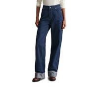 Weite Jeans MARC O'POLO DENIM "aus dunkelblauem Rigid Denim", Damen, Gr. 29, Länge 32, blau (dunkelblau), Obermaterial: 100% Baumwolle, unifarben, weit normal, Jeans (85187234-29) dunkelblau