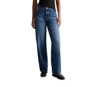 Weite Jeans MARC O'POLO DENIM "aus Lyocell-Mix ohne Stretch", Damen, Gr. 31, Länge 30, medium blau, Obermaterial: 80% Lyocell, 20% Baumwolle, unifarben, normal, Jeans (36661015-31) medium blau