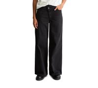 Weite Jeans MARC O'POLO DENIM "aus Organic Cotton Stretch", Damen, Gr. 27, Länge 34, schwarz (dunkelgrau), Obermaterial: 99% Baumwolle, 1% Polyester, unifarben, lang, Jeans (76587659-27) dunkelgrau