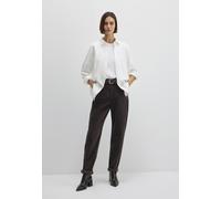 Weite Jeans MAVI "LAURA", Damen, Gr. 30, Länge 29, chocolate cord, 98% Baumwolle, 2% Elasthan, loose fit 7/8-Länge, Jeans, Pleated Baggy Pants (33066850-30) chocolate cord