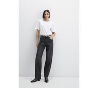 Weite Jeans MAVI "LEILA W/Cut", Damen, Gr. 30, Länge 32, schwarz smoke 90's, 99% Baumwolle, 1% Elasthan, loose fit normal, Jeans, Baggy Jeans (23289308-30) schwarz smoke 90's