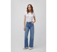 Weite Jeans MAVI "MALIBU", Damen, Gr. 25, Länge 36, mid indigo brushed 90's, 99% Baumwolle 1% Elasthan, weit normal, Jeans, Loose Wide Leg Jeans (81911560-25) mid indigo brushed 90's