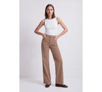 Weite Jeans MAVI "MALIBU", Damen, Gr. 32, Länge 30, beige (dune corduroy), 98% Baumwolle, 2% Elastan, weit normal, Jeans, Wide Leg Hose (55514935-32) dune corduroy
