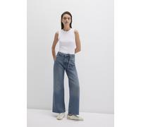 Weite Jeans MAVI "MALIBU W/Belt", Damen, Gr. 32, Länge 32, mid used 90's, 92% Baumwolle, 7% Polyester, 1% Elasthan, weit normal, Jeans, Loose Wide Leg Jeans (83147113-32) mid used 90's