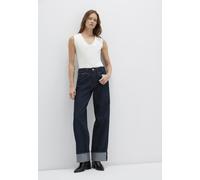 Weite Jeans MAVI "SANDRA", Damen, Gr. 31, Länge 32, rinse denim, 92% Baumwolle, 7% Polyester, 1% Elasthan, weit normal, Jeans, Cuffed Wide Leg (86393706-31) rinse denim