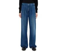 Weite Jeans MUSTANG "Damen Style Luise Wide", Damen, Gr. 31, Länge 32, blau (501 mittelblau), Denim/Jeans, 100% Baumwolle, unifarben, weit, Jeans Weite Jeans (81151537-31)