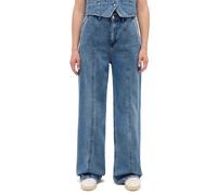 5-Pocket-Hose MUSTANG "Damen Style Luise Wide Front Seam", Damen, Gr. 32, Länge 32, 581 blau, 100% Lyocell, weit, Hosen (69372150-32) 581 blau