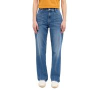 Weite Jeans MUSTANG "Damen Style Madison Wide", Damen, Gr. 31, Länge 32, blau (686 mittelblau), Denim/Jeans, 99% Baumwolle, 1% Elasthan, unifarben, weit, Jeans Weite Jeans (64733344-31)