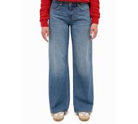 Weite Jeans MUSTANG "Damen Style Medley Wide Leg", Damen, Gr. 30, Länge 32, 671 mittelblau, Denim/Jeans, 79% Baumwolle, 11% Modal, 10% Lyocell, unifarben, weit, Jeans Weite Jeans (34680819-30)