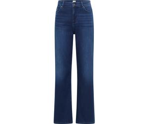 Weite Jeans MUSTANG "Madison Wide", Damen, Gr. 29, Länge 30, blau (medium), Denim/Jeans, Obermaterial: 78% Baumwolle, 10% Lyocell, 9% Elastomultiester, 3% Elasthan, unifarben, weit knöchellang, Jeans,