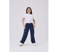 name it - NKFROSE HW WIDE CARGO JEANS 6190-BS NOOS - Dark Blue Denim - 158