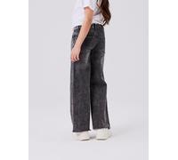 Weite Jeans NAME IT "NKFROSE WIDE JEANS 9417-TK NOOS", Mädchen, Gr. 122, N-Gr, blau (dunkelgrau denim), Denim/Jeans, Obermaterial: 99% Baumwolle, 1% Elasthan, unifarben, normal lang, Jeans (64480253-1