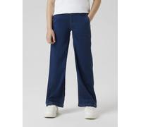 Weite Jeans NAME IT "NKFSALLI WIDE JEANS 8293 -TO NOOS", Mädchen, Gr. 122, N-Gr, blau (denim blau), Denim/Jeans, Obermaterial: 57% Lyocell, 31% Polyester, 10% Viskose, 2% Elasthan, unifarben, casual,