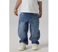 Weite Jeans NAME IT "NMMBEN BARREL JEANS 8720-OM NOOS", Jungen, Gr. 80, N-Gr, blau (medium blau denim), Denim/Jeans, Obermaterial: 75% Baumwolle, 22% Polyester, 2% Viskose, 1% Elasthan, Abriebeffekte,