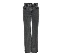 Weite Jeans NOISY MAY "NMYOLANDA NW WIDE JEANS AZ391DG FWD NOOS", Damen, Gr. 26, Länge 32, blau (dunkelgrau denim), Denim/Jeans, Obermaterial: 99% Baumwolle, 1% Elasthan, unifarben, Jeans (93125736-26