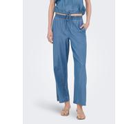 Weite Jeans ONLY "ONLETTY-BEA ELASTIC WIDE DNM QYT", Damen, Gr. S (36), Länge 32, blau (medium blau denim), Denim/Jeans, Obermaterial: 65% Baumwolle, 35% Lyocell, unifarben, lang, Jeans, Baumwollmisch