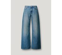 Weite Jeans PEPE JEANS "LINA MW WIDE LEG VERDE BLU", Damen, Gr. 26, Länge 30, blau (mid blau), Denim/Jeans, Obermaterial: 100% Baumwolle, weit lang, Jeans, aus Baumwoll-Denim, mittlere Leibhöhe (76533