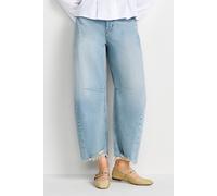 Weite Jeans RICHROYAL, Damen, Gr. 28, Länge 34, denim blau, Denim/Jeans, Obermaterial: 98% Baumwolle, 2% Elasthan, Abriebeffekte, Destroyed-Effekte, unifarben, weit knöchelfrei, Jeans, Barrel-Style, W