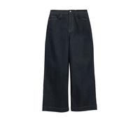 Weite Jeans S.OLIVER BLACK LABEL "Style Suri", Damen, Gr. 40, N-Gr, blau (dunkelblau), Denim/Jeans, Obermaterial: 76% Baumwolle, 23% Polyester, 1% Elasthan. Futter: 80% Polyester, 20% Baumwolle, unifa