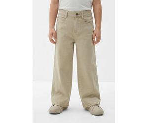 Weite Jeans S.OLIVER JUNIOR, Jungen, Gr. 158, N-Gr, stone, Denim/Jeans, Obermaterial: 98% Baumwolle, 2% Elasthan, unifarben, normal lang, Jeans, mit Stretch - Baggy (22391853-158) stone