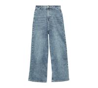Weite Jeans S.OLIVER JUNIOR, Mädchen, Gr. 146, N-Gr, blau, Denim/Jeans, Obermaterial: 79% Baumwolle, 20% Polyester, 1% Elasthan, unifarben, weit knöchellang, Jeans, mit Taschen (97784252-146) blau