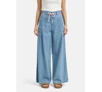 Weite Jeans SMITH & SOUL, Damen, Gr. 28, light denim, Denim/Jeans, Material: 67% Baumwolle, 17% Lyocell, 16% Leinen, unifarben, weit, Jeans, mit normaler Leibhöhe (67733002-28) light denim