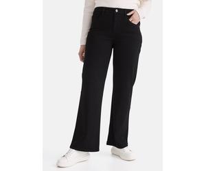 Weite Jeans STOOKER WOMEN "Mary Stretch Wide leg fit", Damen, Gr. 42, Länge 30, schwarz, Jersey, 99% Baumwolle, 1% Elasthan, weit lang, Jeans, Wide Leg Fit Casual Clean Wash Jersey für Damen (96197166