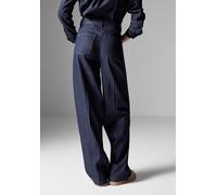 Weite Jeans STREET ONE STUDIO, Damen, Gr. 31, Länge 30, blau (rinse washed), Jeans, 100% Baumwolle, unifarben, casual, lang, Jeans, 5-Pocket-Style (30771501-31) rinse washed