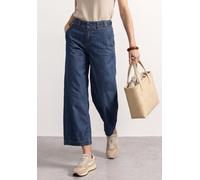 Weite Jeans STREET ONE "Style Emee", Damen, Gr. 32, Länge 26, blau (dunkelblau washed), Denim/Jeans, Obermaterial: 58% Modal, 42% Baumwolle, unifarben, normal lang, Jeans, im 4-Pocket-Style (40513511-