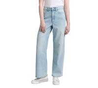 Weite Jeans TOM TAILOR DENIM "LINOU", Damen, Gr. M (38), Länge 30, clean bleached blau denim, Denim/Jeans, Obermaterial: 43% Polyester, 33% Baumwolle, 22% Lyocell, 2% Elasthan, unifarben, modisch, wei