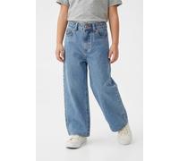 Weite Jeans TOM TAILOR, Mädchen, Gr. 152, N-Gr, blau (mid stone bright blau denim), Denim/Jeans, Obermaterial: 100% Baumwolle, unifarben, normal, Jeans, im 5-Pocket-Style (12578636-152) mid stone brig