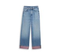 Weite Jeans TOM TAILOR, Mädchen, Gr. 158, N-Gr, blau (light stone blau denim tint), Denim/Jeans, Obermaterial: 100% Baumwolle. Futter: 100% Baumwolle, unifarben, normal lang, Jeans, in 5-Pocket-Form u