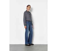 Weite Jeans TONI "Jenny Wide", Damen, Gr. 38, N-Gr, blau (mid blau used), Denim/Jeans, Obermaterial: 80% Baumwolle, 13% Modal, 5% Polyester, 2% Elasthan, unifarben, slim fit lang, Jeans, mit Taschen (