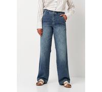 Weite Jeans TONI "Liv", Damen, Gr. 21, K-Gr, blau (mid blau), Denim/Jeans, Obermaterial: 98% Baumwolle, 2% Elasthan, unifarben, weit knöchellang, Jeans, im Five-Pocket Style (58974350-21) mid blau