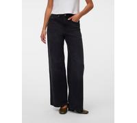 Weite Jeans VERO MODA "VMOLIVIA STRETCH HR WIDE JNS LI1101 NOOS", Damen, Gr. XXL, Länge 30, schwarz denim, Denim/Jeans, Obermaterial: 69% Baumwolle, 27% Polyester, 3% Viskose, 1% Elasthan, unifarben,