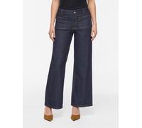 Weite Jeans VILA "VIFLORIE RIO RW WIDE POCKET JEANS - NOOS", Damen, Gr. 40, Länge 30, blau (dunkelblau denim), Denim/Jeans, Obermaterial: 99% Baumwolle, 1% Elasthan, unifarben, regular fit lang, Jeans
