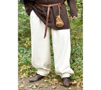 Battle-Merchant Hermann Mittelalter-Hose weit | LARP-Hose | Wikingerhose für Herren | Pumphose Baumwolle Pluderhose (XXL, Natur)
