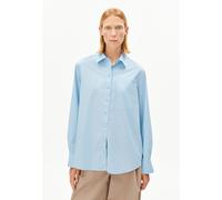 WEITE POPLIN BLUSE | 100% Bio-Baumwolle - blau (XL)