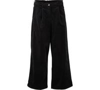 Cordhose BONPRIX "Weite Stretchcord-Culotte mit High-Waist-Bequembund, 7/8-Länge", Damen, Gr. 54, N-Gr, schwarz, Cord, Obermaterial: 98% Baumwolle, 2% Elasthan, unifarben, loose fit ca. Mitte Wade, Ho