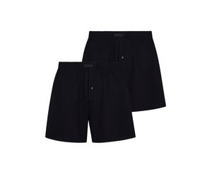 Weiter Boxer BRUNO BANANI "Loose Fit", Jungen, Gr. XL, schwarz (schwarz, schwarz), Obermaterial: 100% Baumwolle, unifarben, körpernah, Unterhosen, mit Knopfleiste (33716966-XL) schwarz, schwarz