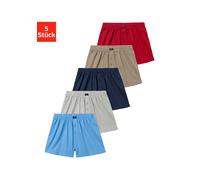 H.I.S Weiter Boxer, aus Baumwoll-Stretch TOPSELLER 5, 5 St. bunt Herren Multipacks Herrenwäsche Boxer 5, 5 St. rot, blau, marine, khaki, grau, meliert