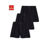 Weiter Boxer H.I.S, Herren, Gr. 4, 3 Stk., schwarz, Jersey, Obermaterial: 95% Baumwolle, 5% Elasthan, unifarben, bequem, Unterhosen, in legerer Passform (411282-4) schwarz