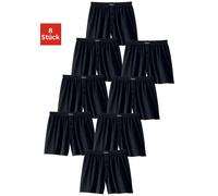 Weiter Boxer LE JOGGER, Herren, Gr. 5, 8 Stk., schwarz, Jersey, Obermaterial: 100% Baumwolle, unifarben, bequem, Unterhosen, aus angenehm weicher Baumwoll-Qualität (210028-5) schwarz