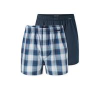 Schiesser Boxershorts Herren Baumwolle blau gemustert, 7 (XL)