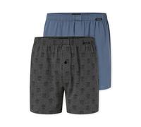 Weiter Boxer SCHIESSER "Boxershorts Multipack", Herren, Gr. 8, 909, sonstige, Webqualität, Obermaterial: 95% Baumwolle, 5% Elasthan, weit, Unterhosen, unktionaler Knopfleiste und sichtbarem Knopf (758