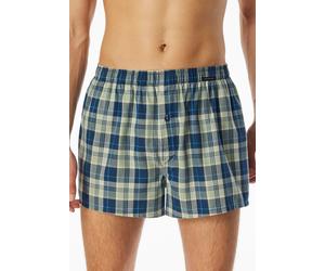 Weiter Boxer SCHIESSER "Boxershorts Multipacks", Herren, Gr. 10, blau (920, sortiert 9), Webqualität, Obermaterial: 100% Baumwolle, weit, Unterhosen, mit Eingriff, Gummizug (95460467-10) 920, sortiert