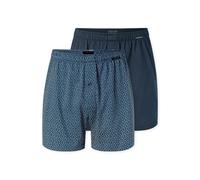 Schiesser Boxershorts aus reiner Baumwolle in 2er-Pack in Marine, Größe S