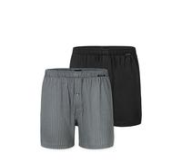 Weiter Boxer SCHIESSER "Boxershorts Multipacks", Damen, Gr. 4, 909, sortiert 3, Single Jersey, Obermaterial: 100% Baumwolle, gestreift, unifarben, weit, Unterhosen, ideal als Geschenk, mit Eingriff (4