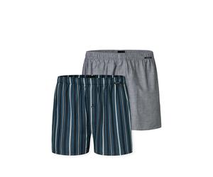 Weiter Boxer SCHIESSER "Boxershorts Multipacks", Herren, Gr. 6, blau (910, sonstiges), Webqualität, Obermaterial: 100% Baumwolle, weit, Unterhosen, mit Eingriff, Gummizug (58327453-6) 910, sonstiges